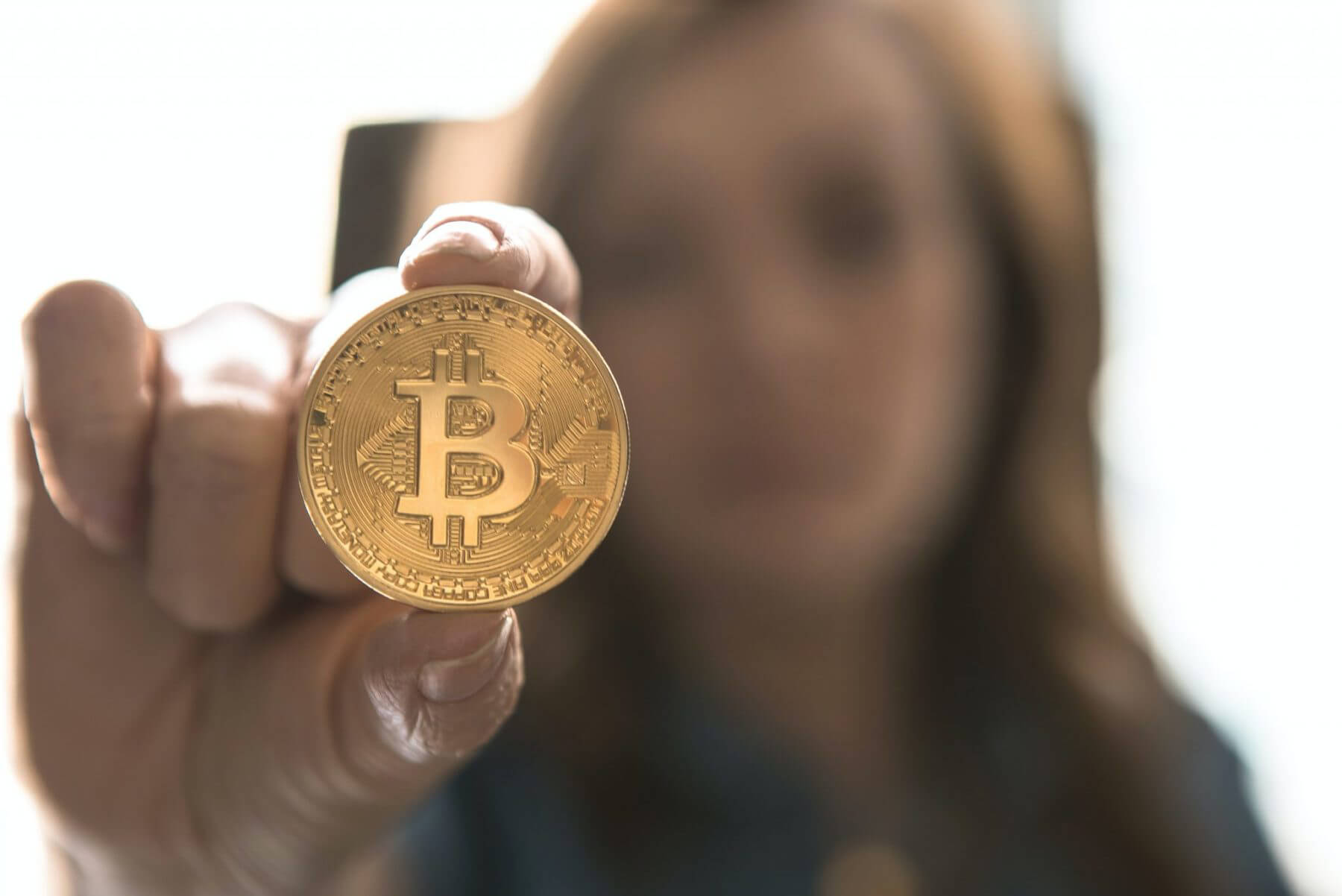 Coin with a Bitcoin Symbol