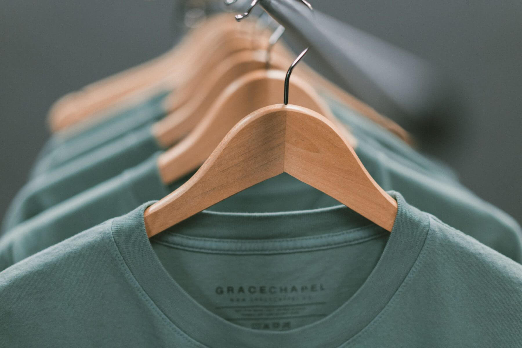 T shirts on a hanger