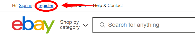 ebay seller account registeration