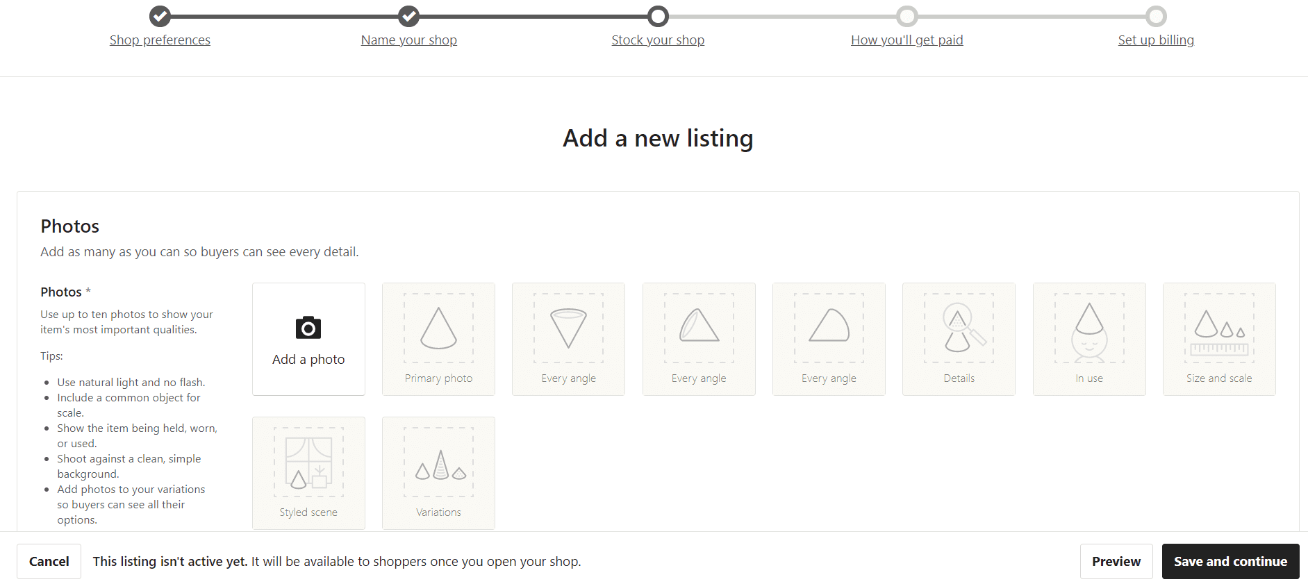 add new listings
